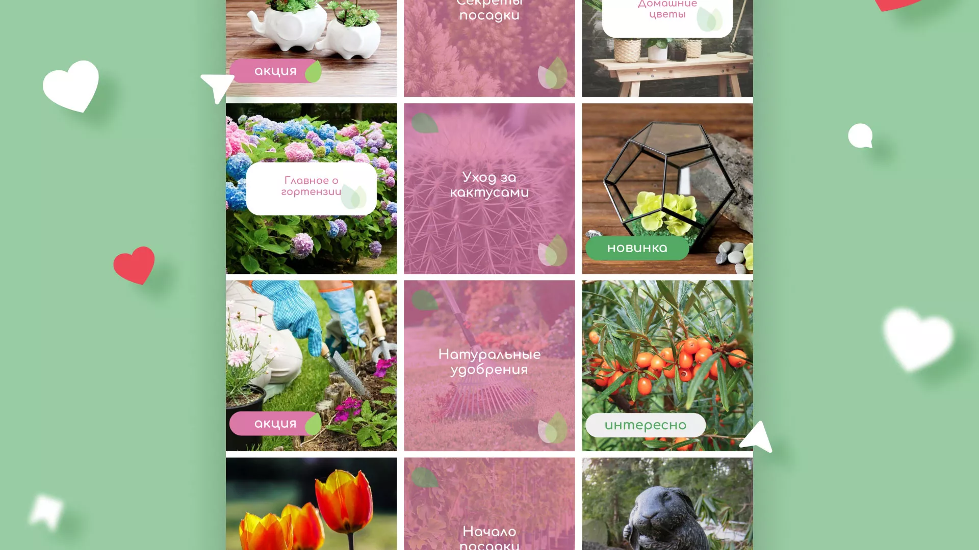 Разработка оформления профиля Instagram для магазина «Floraint» в Белой Калитве