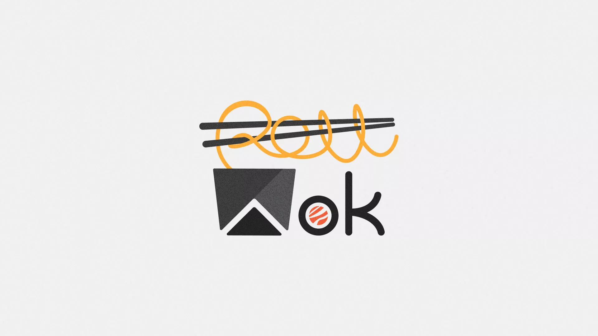 Разработка логотипа суши-бара «Roll Wok Club» в Белой Калитве