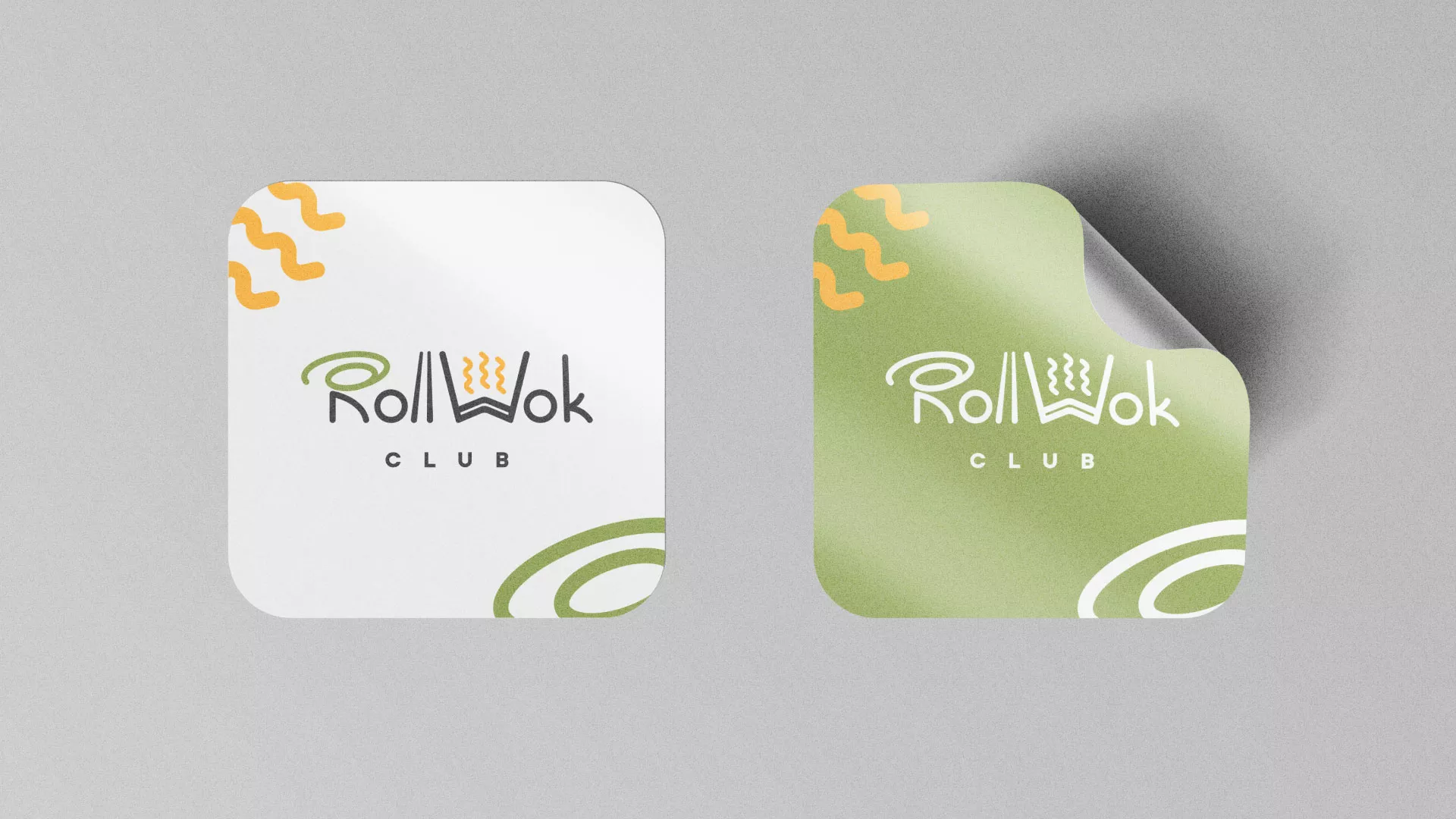 Разработка логотипа и фирменного стиля суши-бара «Roll Wok Club» в Белой Калитве