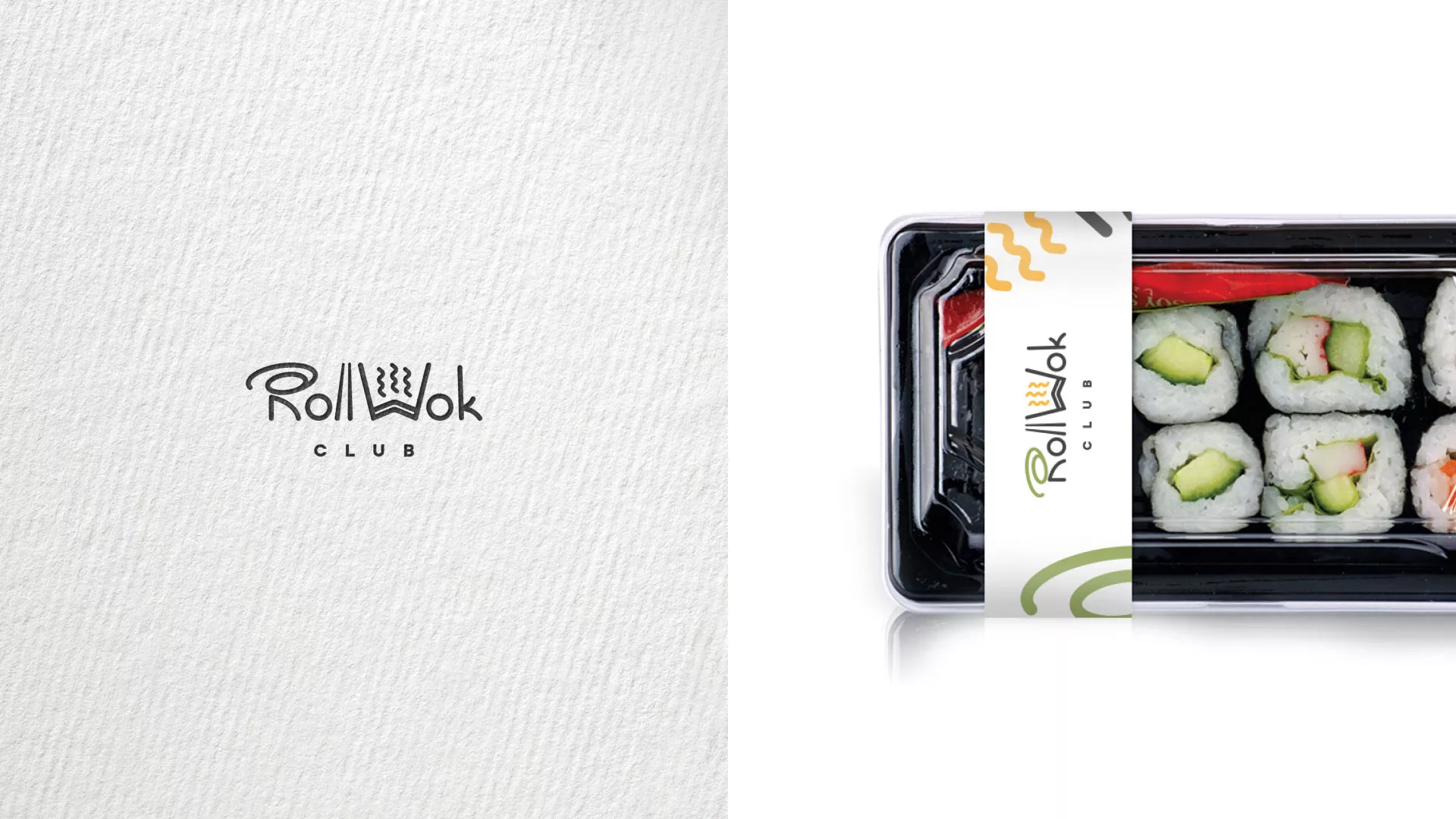 Создание дизайна упаковки суши-бара «Roll Wok Club» в Белой Калитве